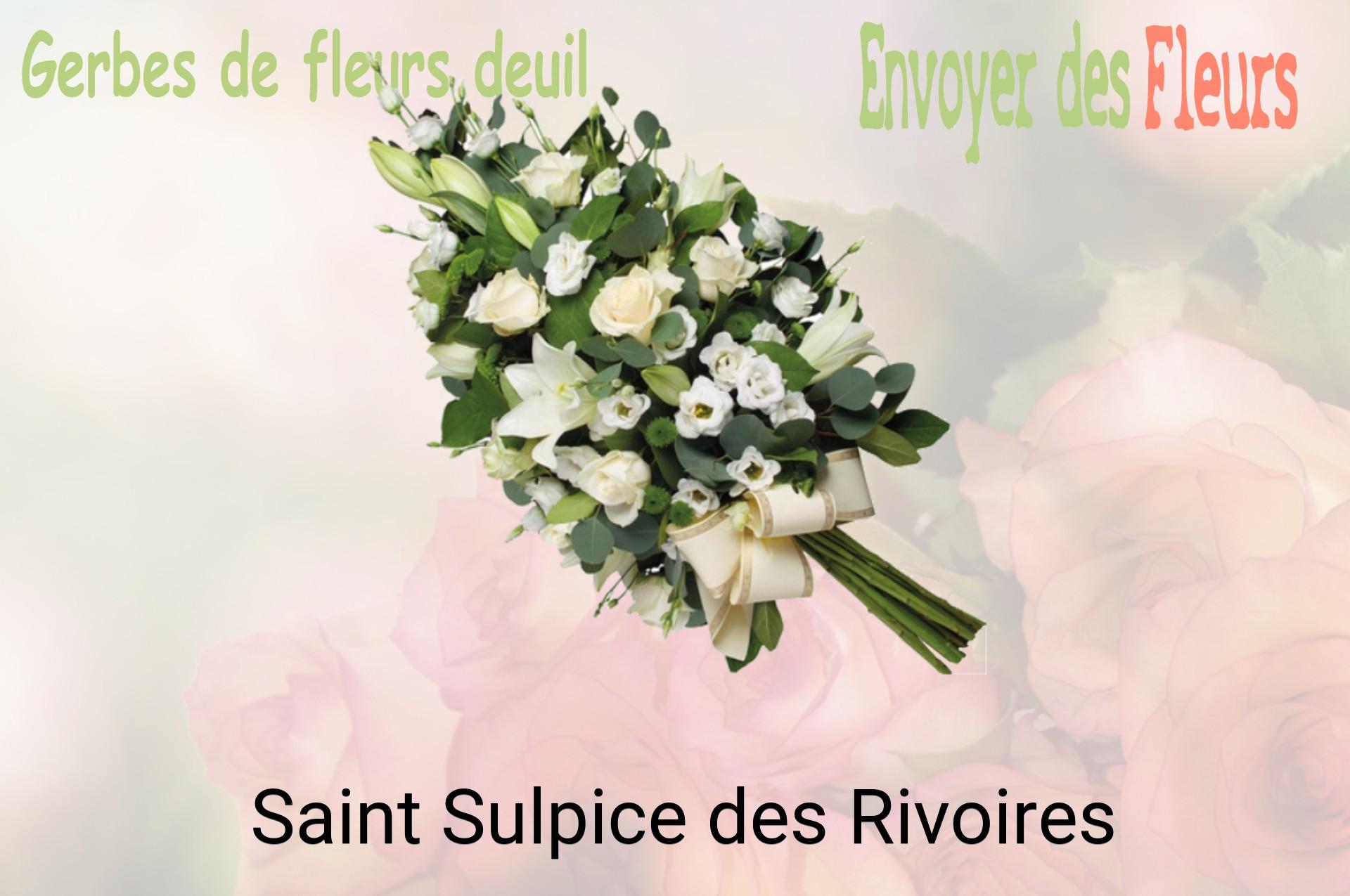 Gerbe de fleurs de deuil livrée à Saint-Sulpice-des-Rivoires